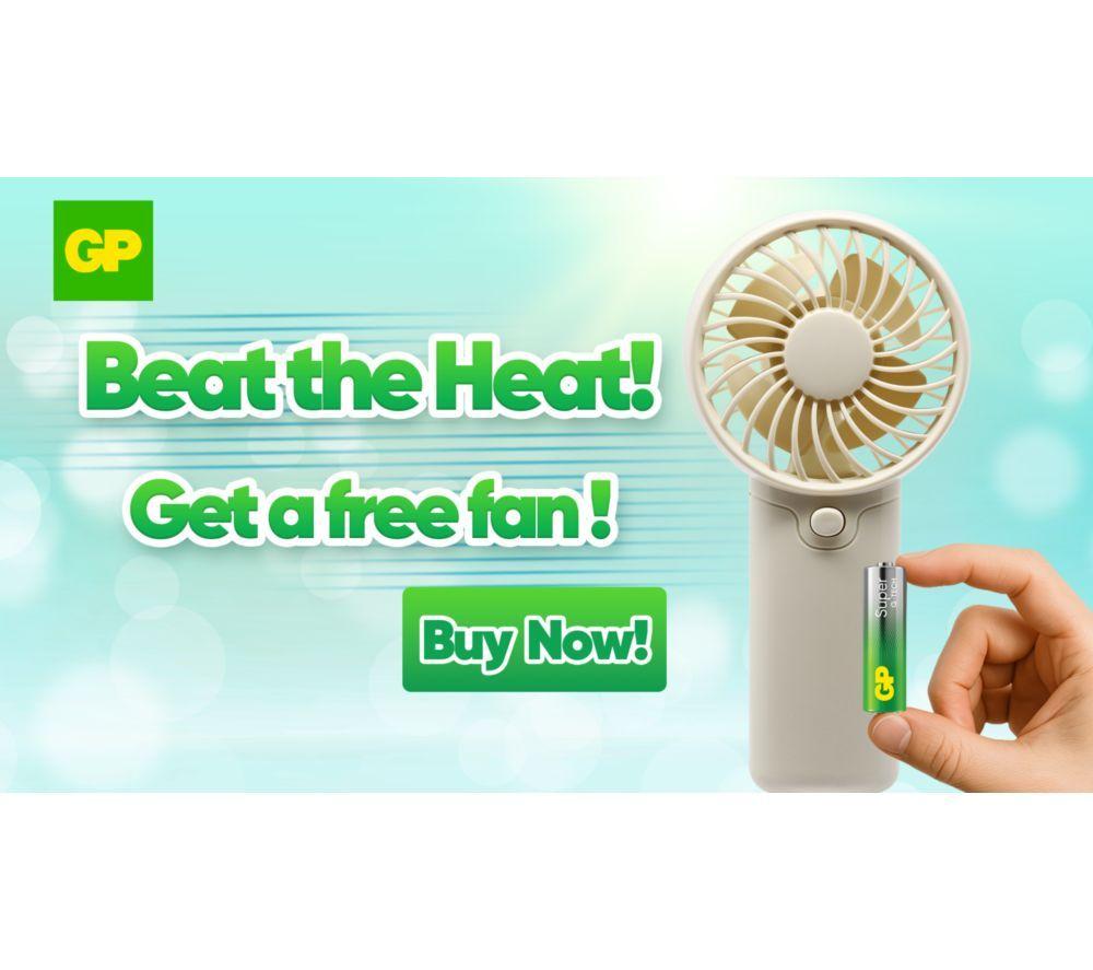 GP BATTS AA & AAA Alkaline Batteries with Free Handheld Fan - Pack of 24 image number 3 of 3
