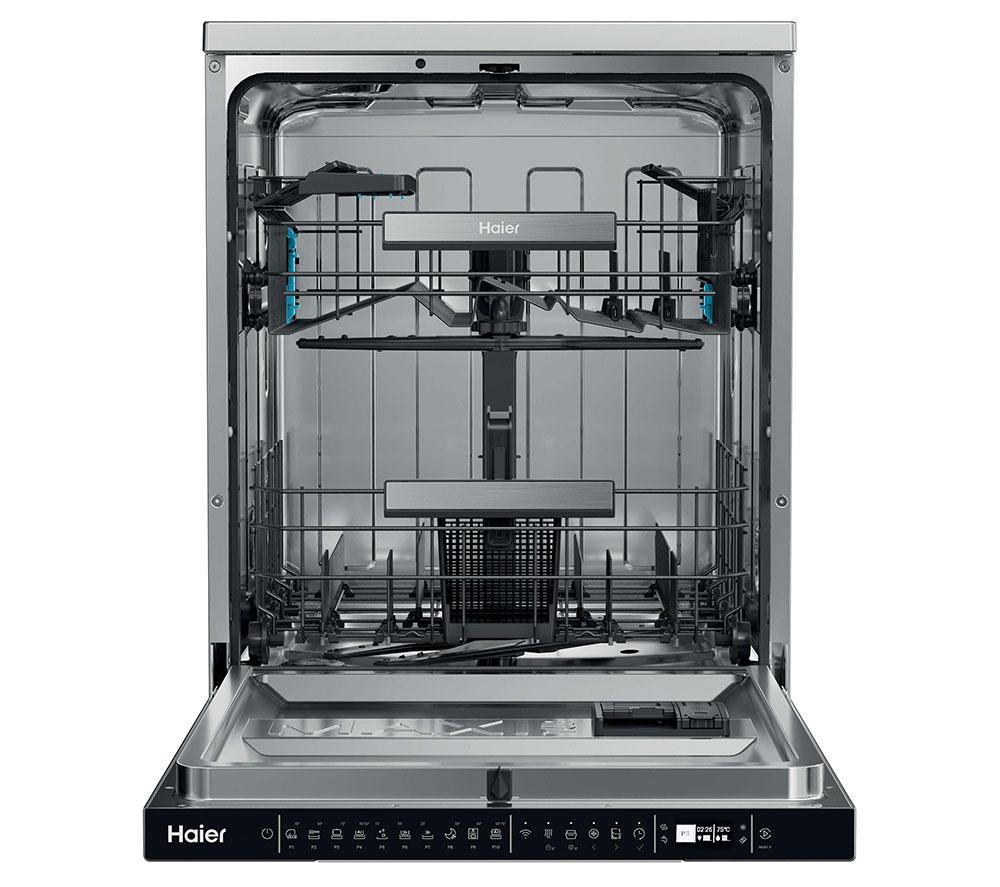 HAIER XF 4A4M0X-80 Full-size WiFi-enabled Dishwasher - Silver image number 2 of 16