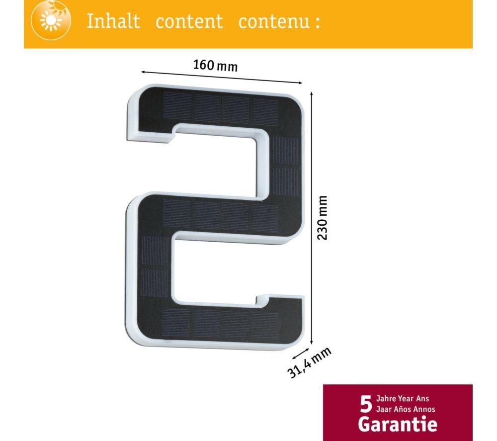 PAULMANN Solar LED House Number Light - No. 2 image number 8 of 11