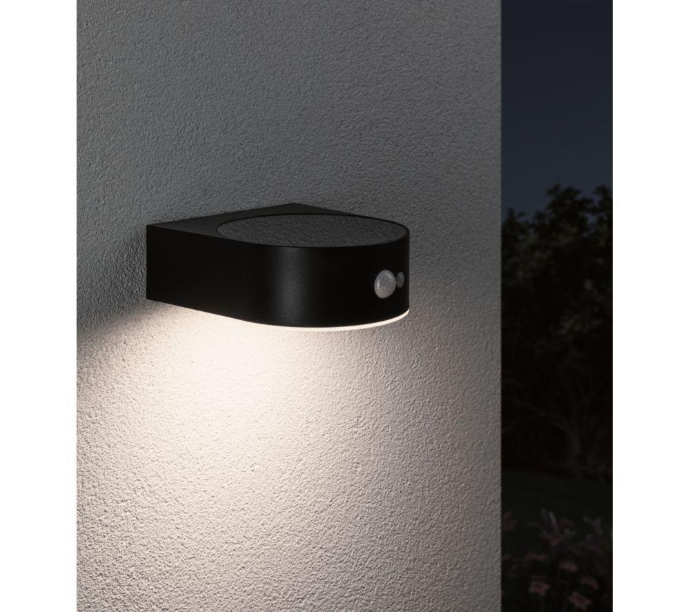 PAULMANN Solar Outdoor LED Wall Light with Motion Sensor - Black image number 6 of 7