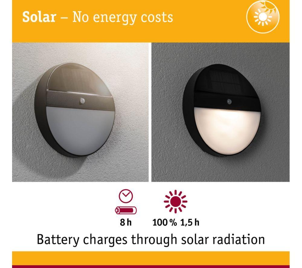 PAULMANN Helena Motion Sensor Solar Wall Light image number 2 of 12