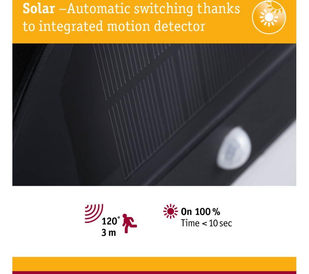 PAULMANN Helena Motion Sensor Solar Wall Light image number 12 of 12