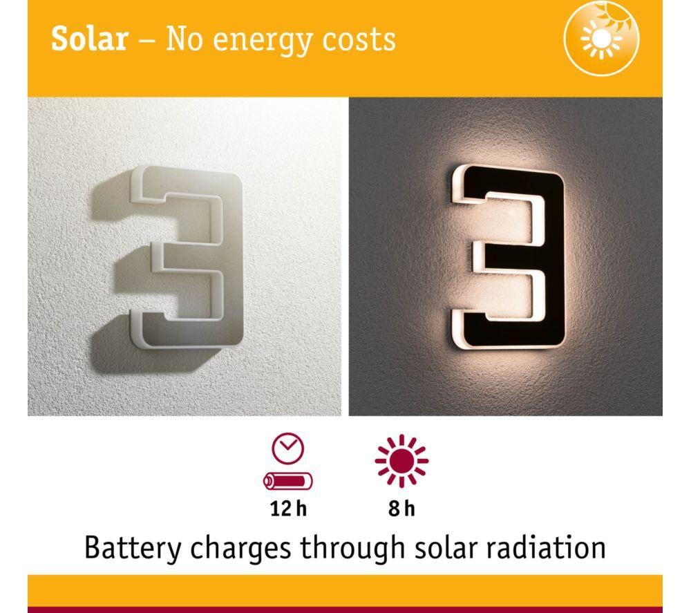 PAULMANN Solar LED House Number Light - No. 3 image number 8 of 8