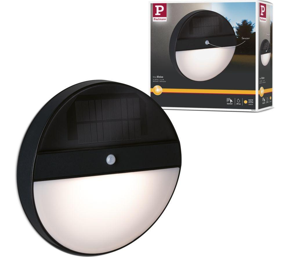 PAULMANN Eloise Motion Sensor Solar Wall Light - Anthracite image number 5 of 8