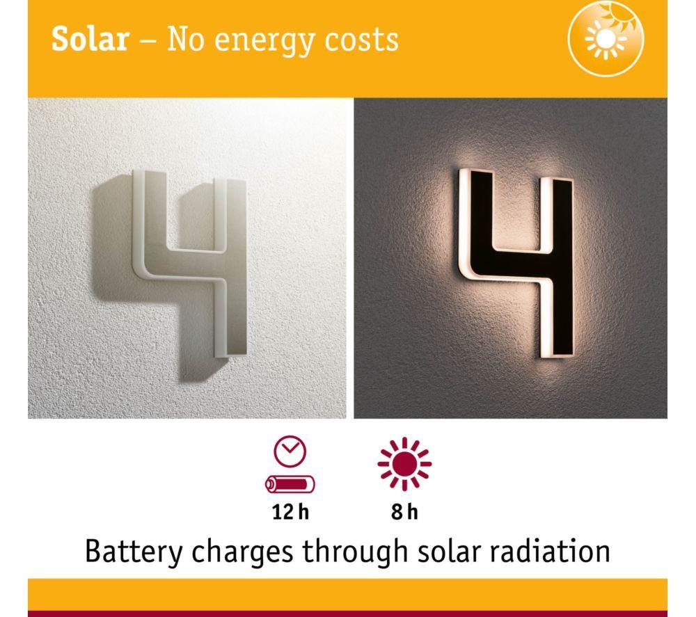 PAULMANN Solar LED House Number Light - No. 4 image number 11 of 12