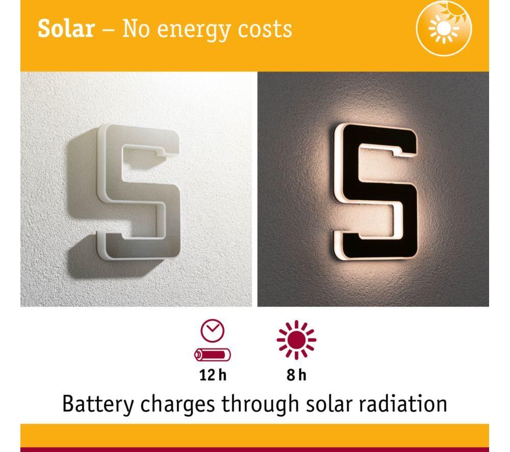 PAULMANN Solar LED House Number Light - No. 5 image number 8 of 9