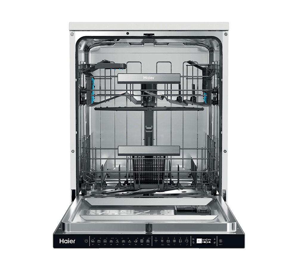 HAIER XF 4A4M0W-80 Full-size WiFi-enabled Dishwasher - White image number 2 of 16