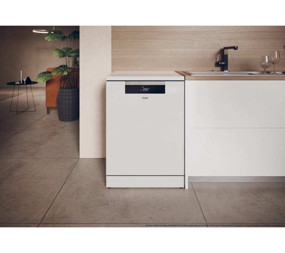 HAIER XF 4A4M0W-80 Full-size WiFi-enabled Dishwasher - White image number 10 of 16