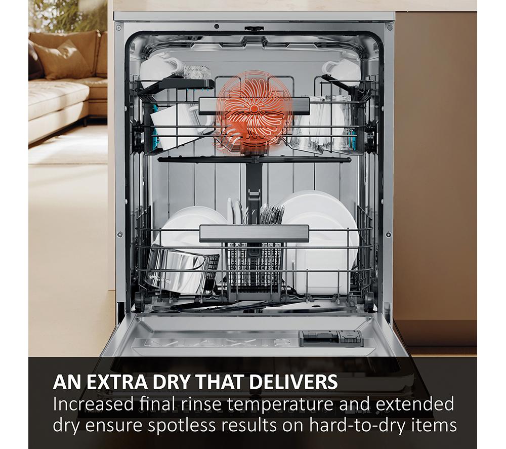 HAIER XF 4A4M0W-80 Full-size WiFi-enabled Dishwasher - White image number 12 of 16