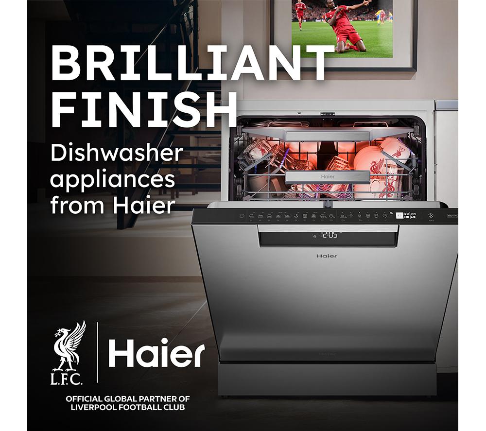 HAIER XF 4A4M0W-80 Full-size WiFi-enabled Dishwasher - White image number 16 of 16