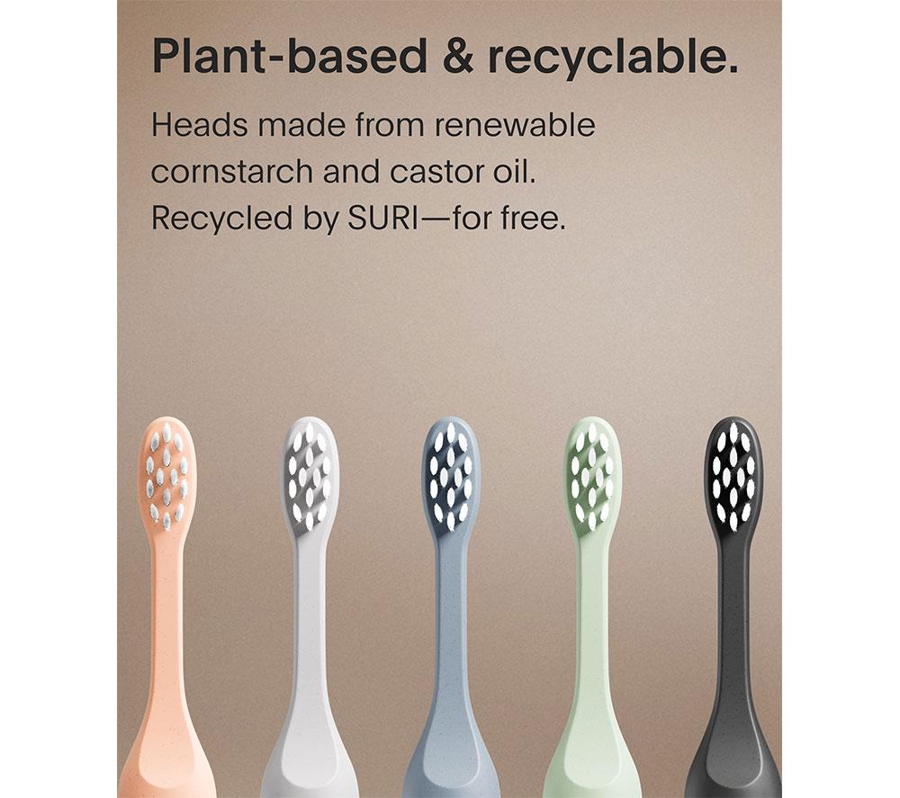 SURI Sonic Replacement Toothbrush Head &ndash; Winter Fern, Pack of 3 image number 3 of 7