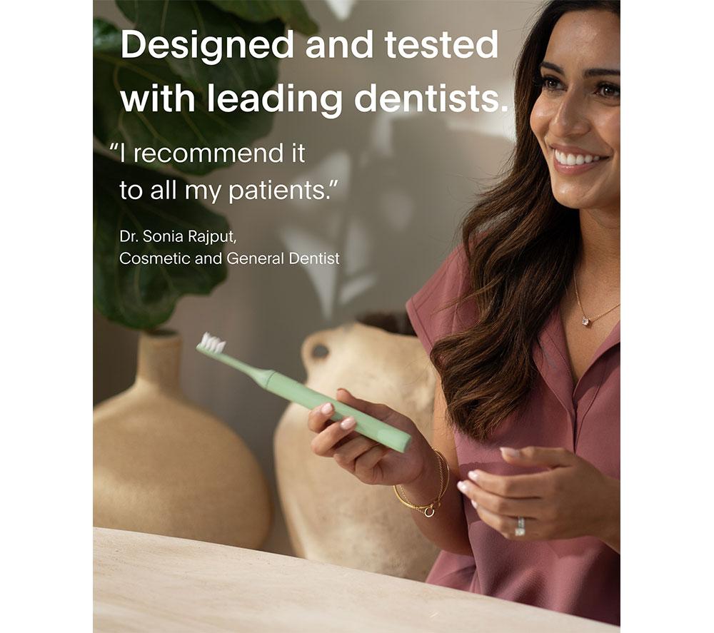 SURI Sonic Replacement Toothbrush Head &ndash; Winter Fern, Pack of 3 image number 4 of 7