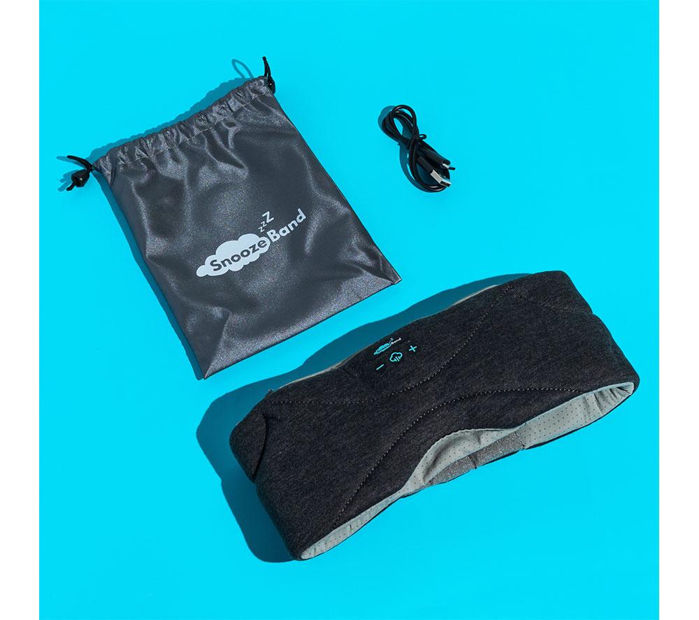 SNOOZEBAND Deluxe Bluetooth Sleep Mask Headphones - Charcoal image number 4 of 5