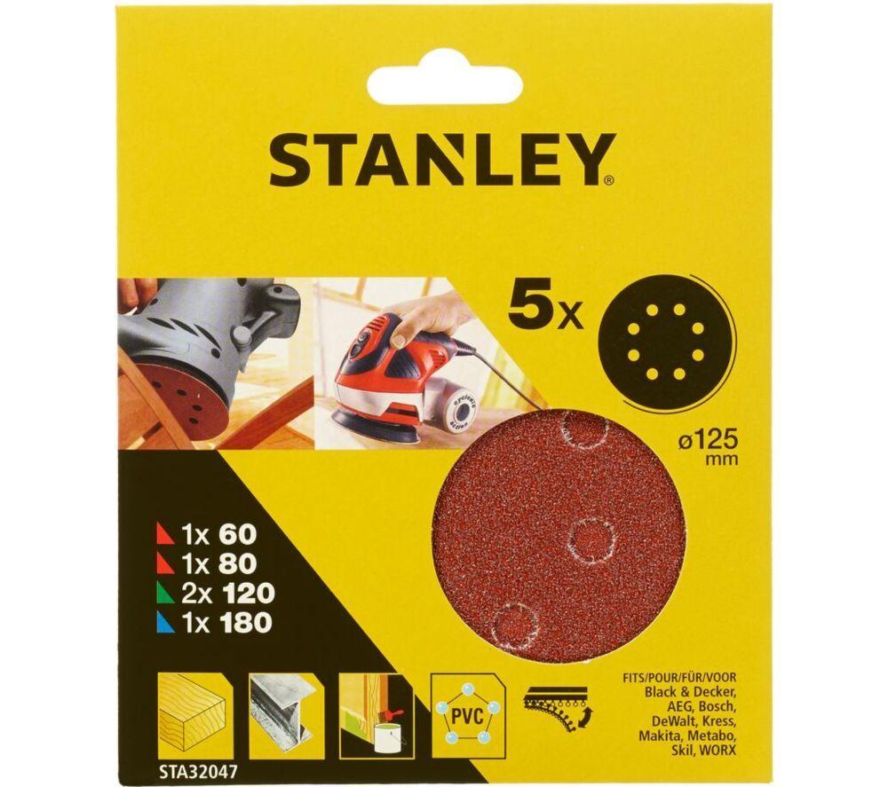 STANLEY FATMAX STA32047-XJ 125 mm Mixed Sanding Sheets - 5 Sheets image number 2 of 2
