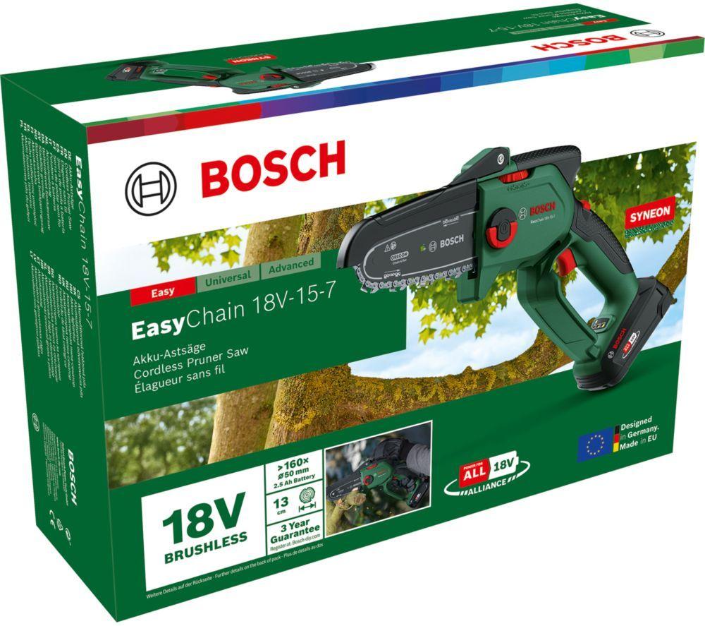 BOSCH EasyChain 18V-15-7 Cordless Pruner Chainsaw & Battery image number 4 of 4
