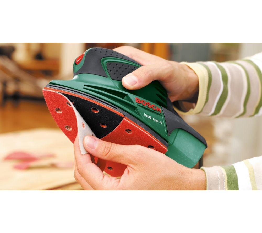 BOSCH PSM 100 A Multi-pad Sander - Green & Black image number 3 of 4