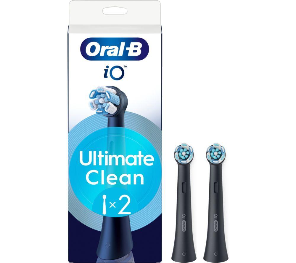 ORAL-B iO Ultimate Clean Replacement Toothbrush Head - Pack of 2, Black