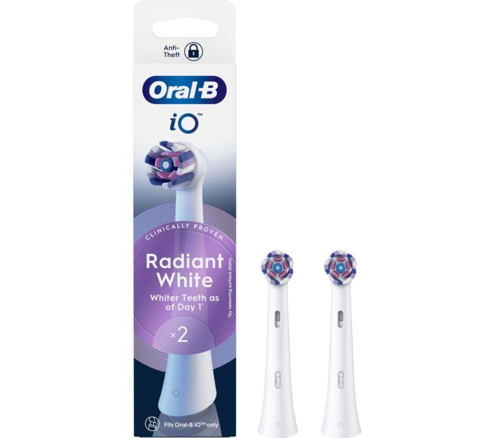 ORAL-B iO Radiant White Replacement Toothbrush Head &ndash; Pack of 2, White image number 4 of 4