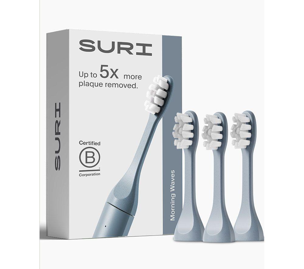 SURI Sonic Replacement Toothbrush Head   Blue, Pack of 3