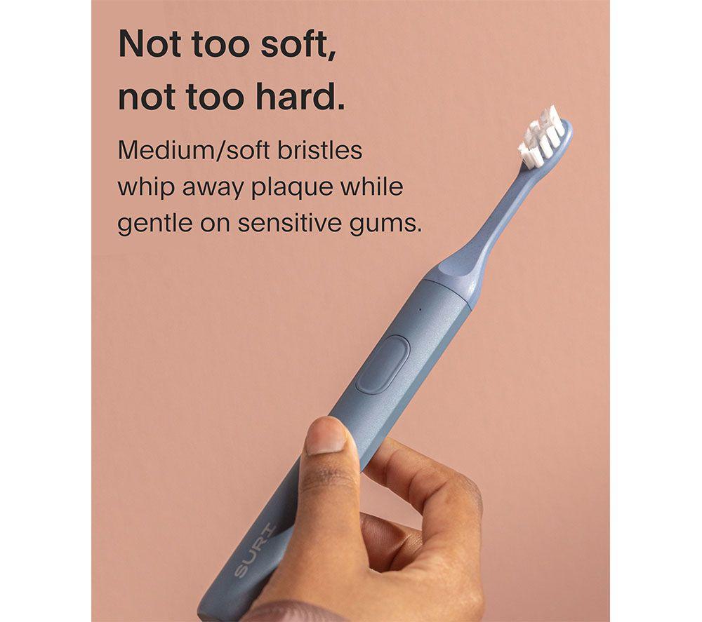 SURI Sonic Replacement Toothbrush Head &ndash; Blue, Pack of 3 image number 6 of 12
