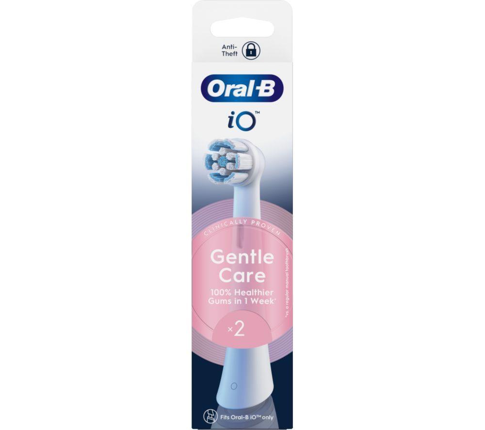 ORAL-B iO Gentle Care Replacement Toothbrush Head - Pack of 2, White image number 2 of 3