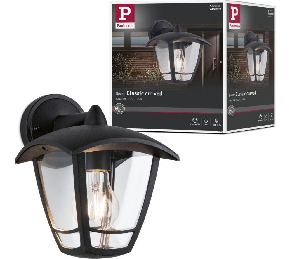 PAULMANN Outdoor Classic Curved Wall Light with Motion Sensor - E27 image number 2 of 10