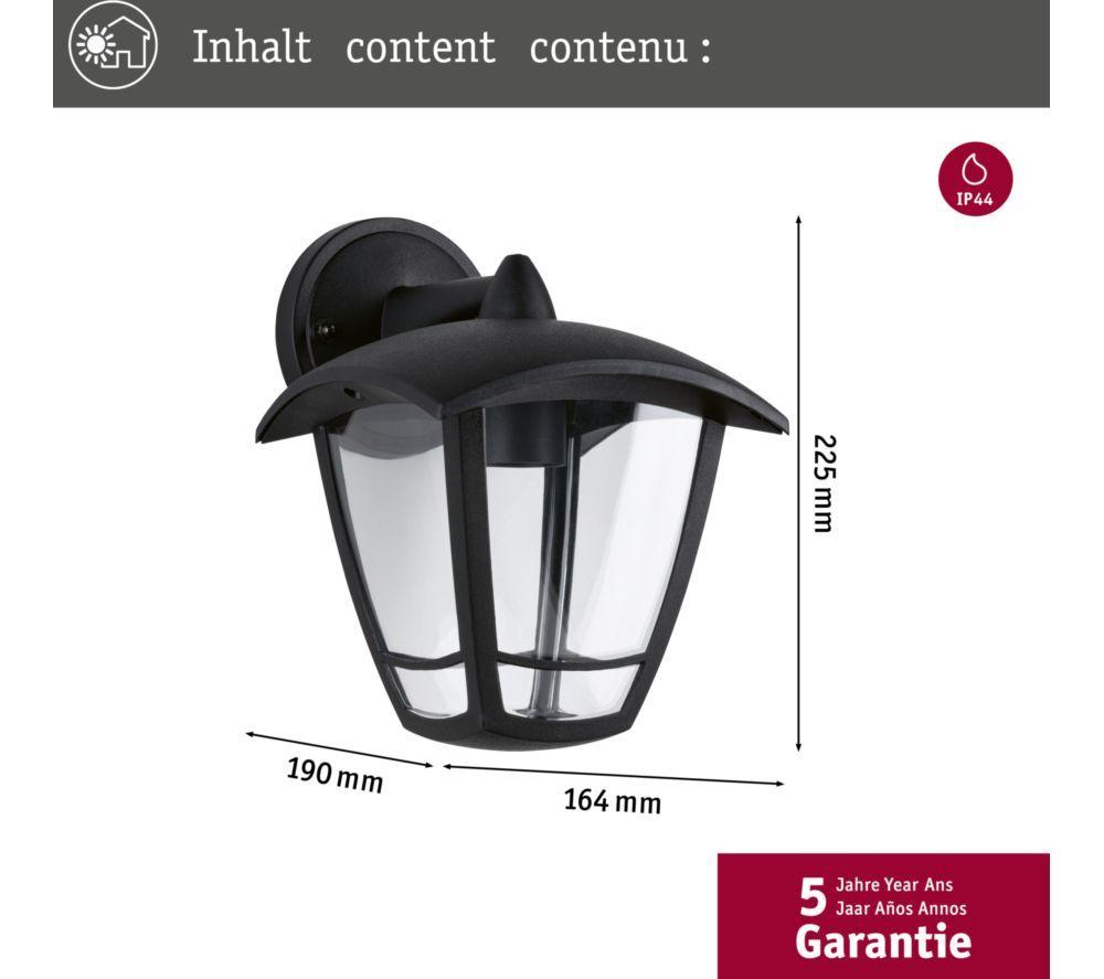 PAULMANN Outdoor Classic Curved Wall Light with Motion Sensor - E27 image number 5 of 10