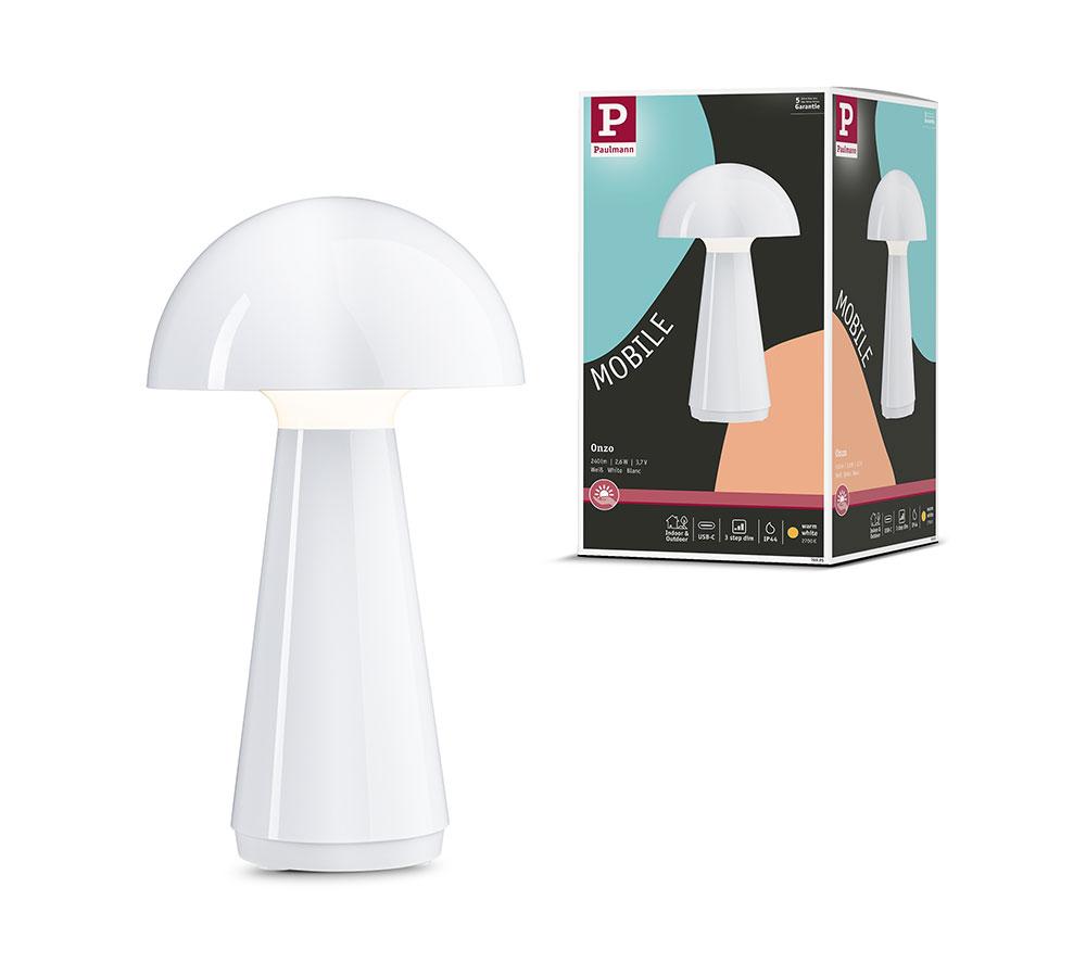 PAULMANN: PAULMANN Onzo Mobile Table Lamp - White