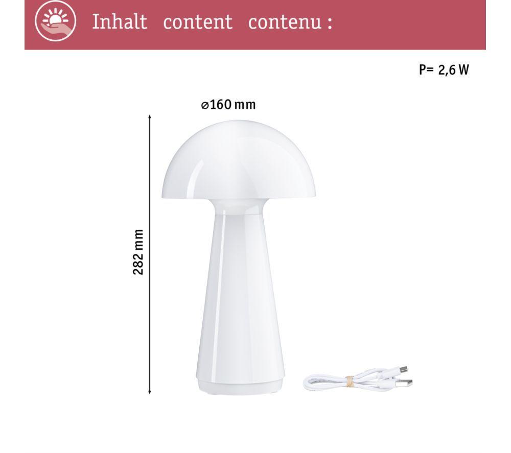 PAULMANN Onzo Mobile Table Lamp - White image number 5 of 8
