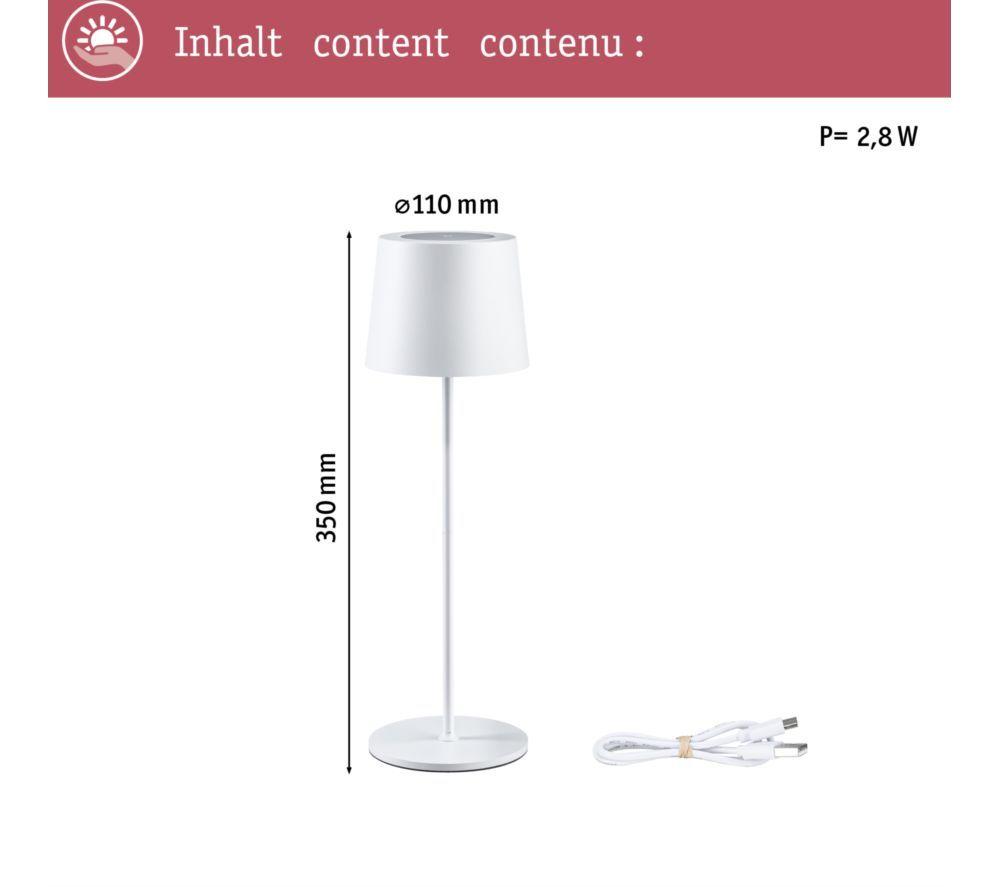 PAULMANN Gilo Mobile Table Lamp - White image number 5 of 9
