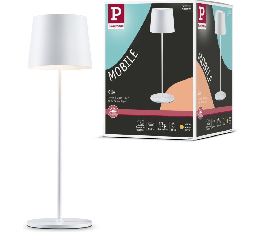PAULMANN Gilo Mobile Table Lamp - White image number 6 of 9