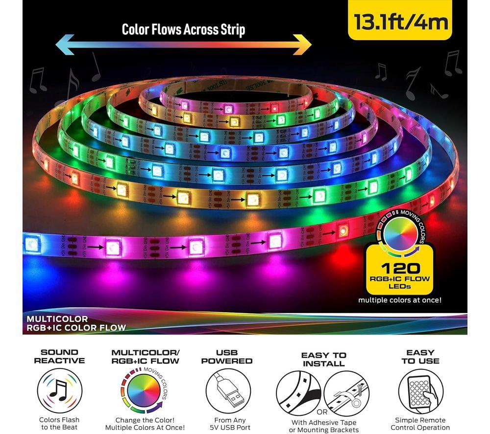 MONSTER Basics RGB+IC Sound Reactive LED Light Strip - 4 m / 13.1 ft image number 4 of 7