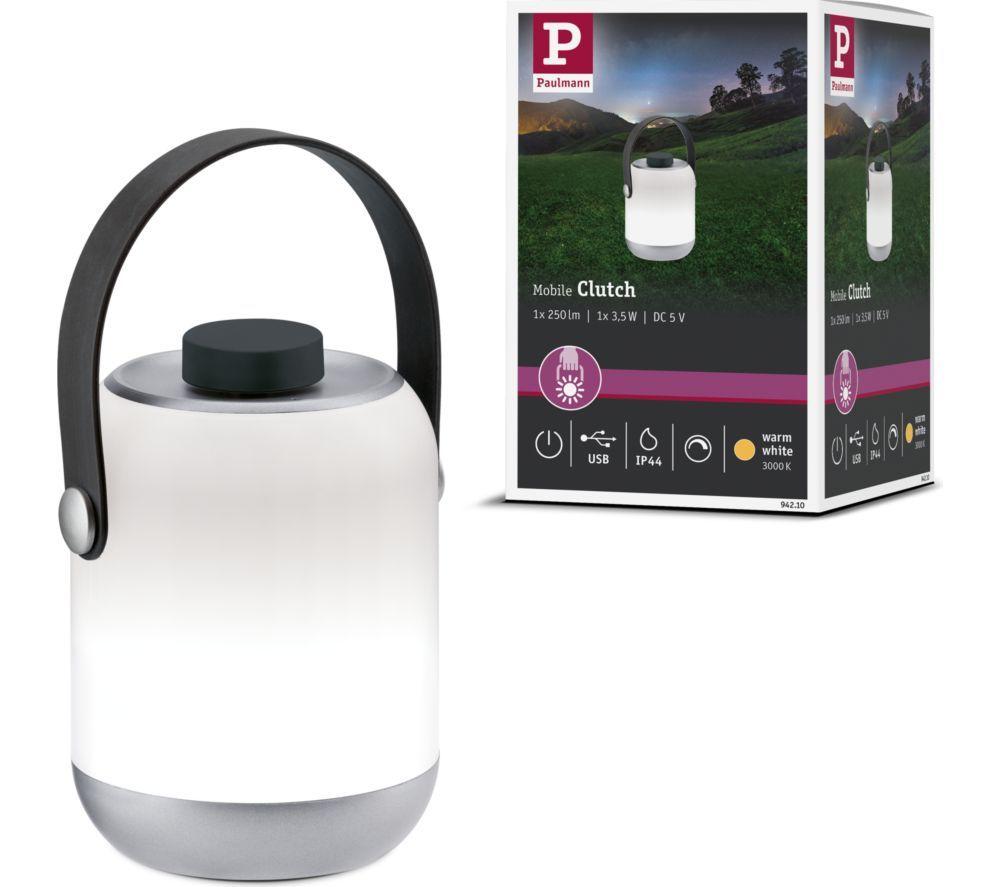 PAULMANN Clutch Outdoor Mobile Table Lamp - Grey image number 2 of 10