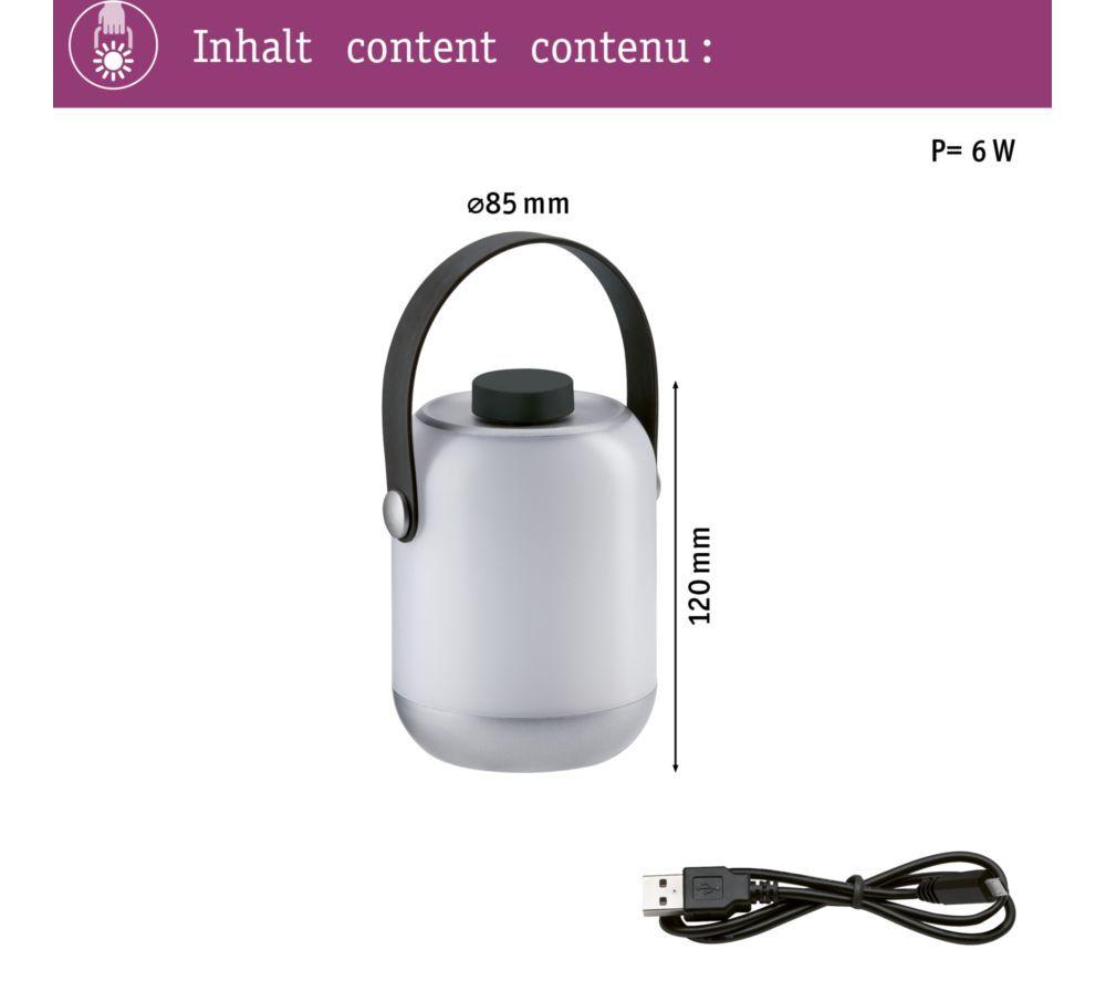 PAULMANN Clutch Outdoor Mobile Table Lamp - Grey image number 5 of 10
