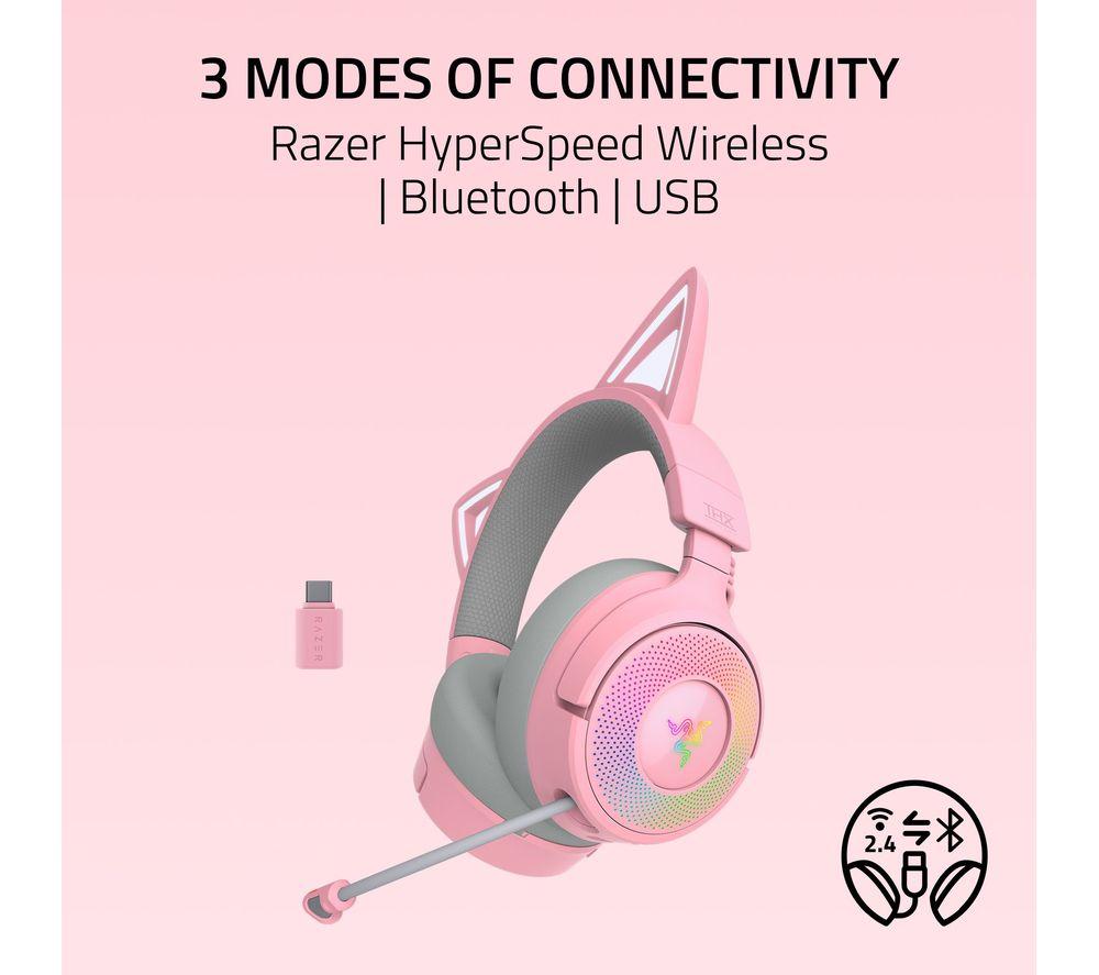 RAZER Kraken Kitty V3 Pro Wireless Gaming Headset - Pink image number 4 of 11
