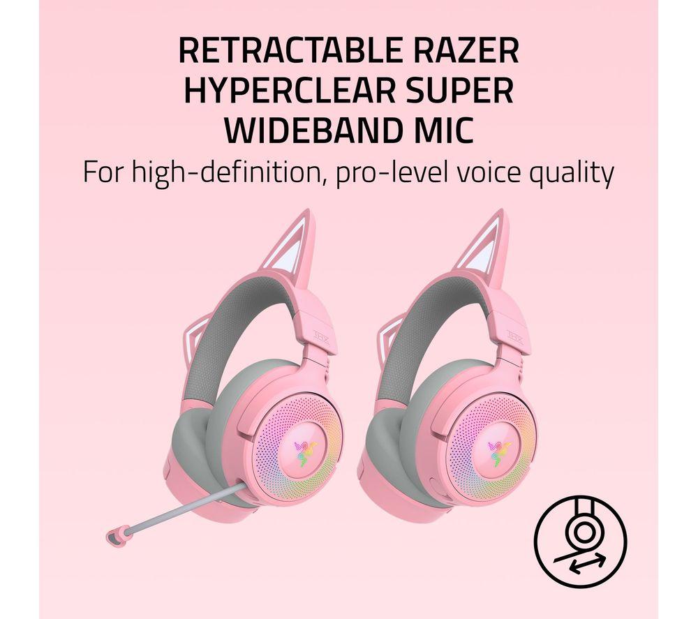 RAZER Kraken Kitty V3 Pro Wireless Gaming Headset - Pink image number 5 of 11
