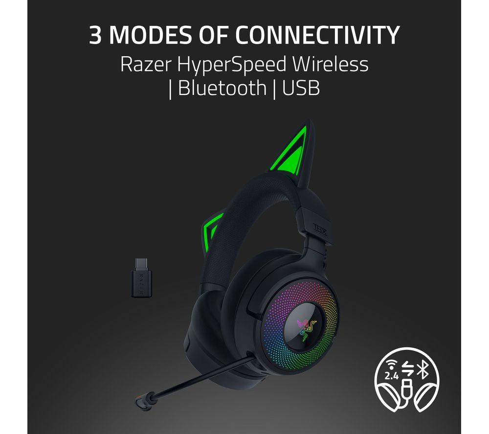 RAZER Kraken Kitty V3 Pro Wireless Gaming Headset - Black image number 4 of 11