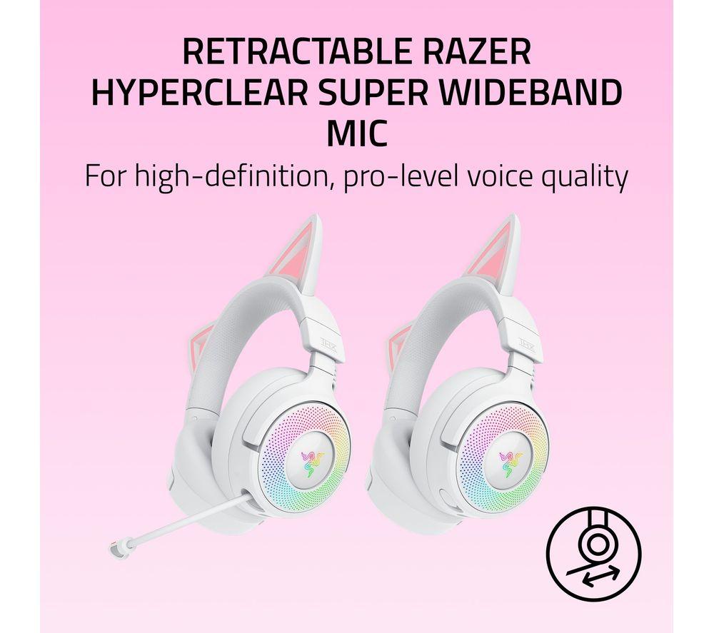 RAZER Kraken Kitty V3 Pro Wireless Gaming Headset - White image number 8 of 11