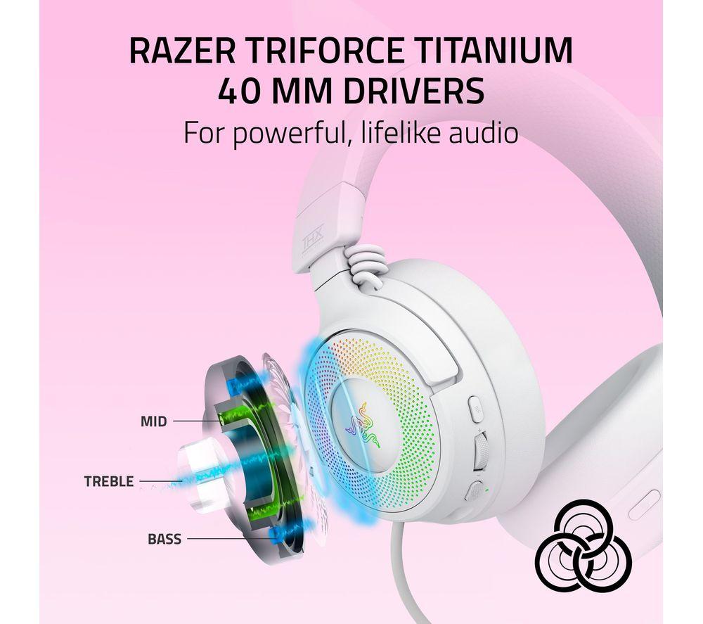 RAZER Kraken Kitty V3 Pro Wireless Gaming Headset - White image number 9 of 11