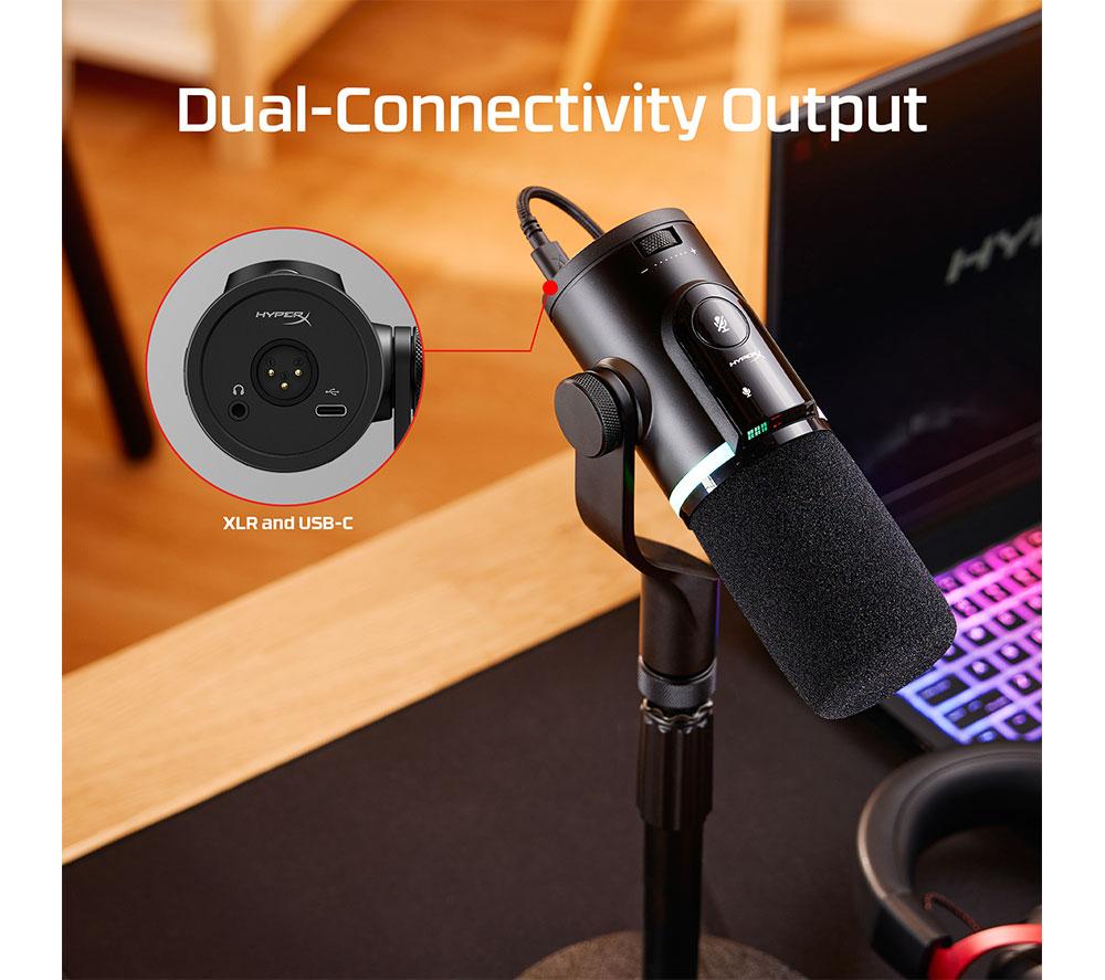 Buy HYPERX FlipCast USB/XLR Dynamic Microphone - Black | Currys