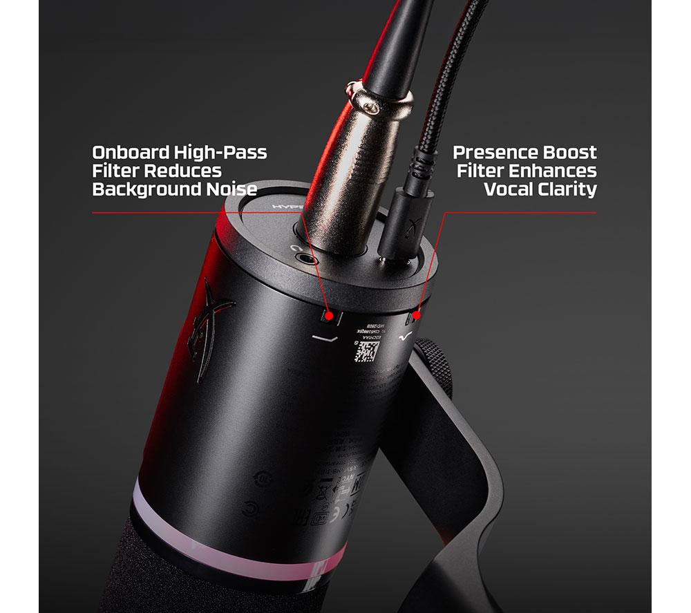 HYPERX FlipCast USB/XLR Dynamic Microphone - Black image number 10 of 14