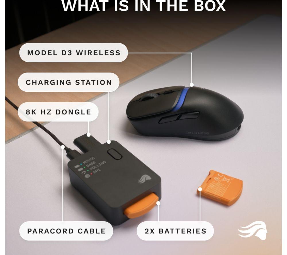 GLORIOUS Model D3 RGB Wireless Optical Gaming Mouse image number 13 of 14