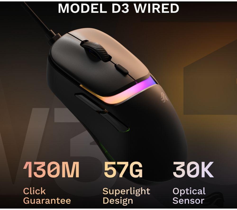 GLORIOUS Model D3 RGB Optical Gaming Mouse - Black image number 7 of 14