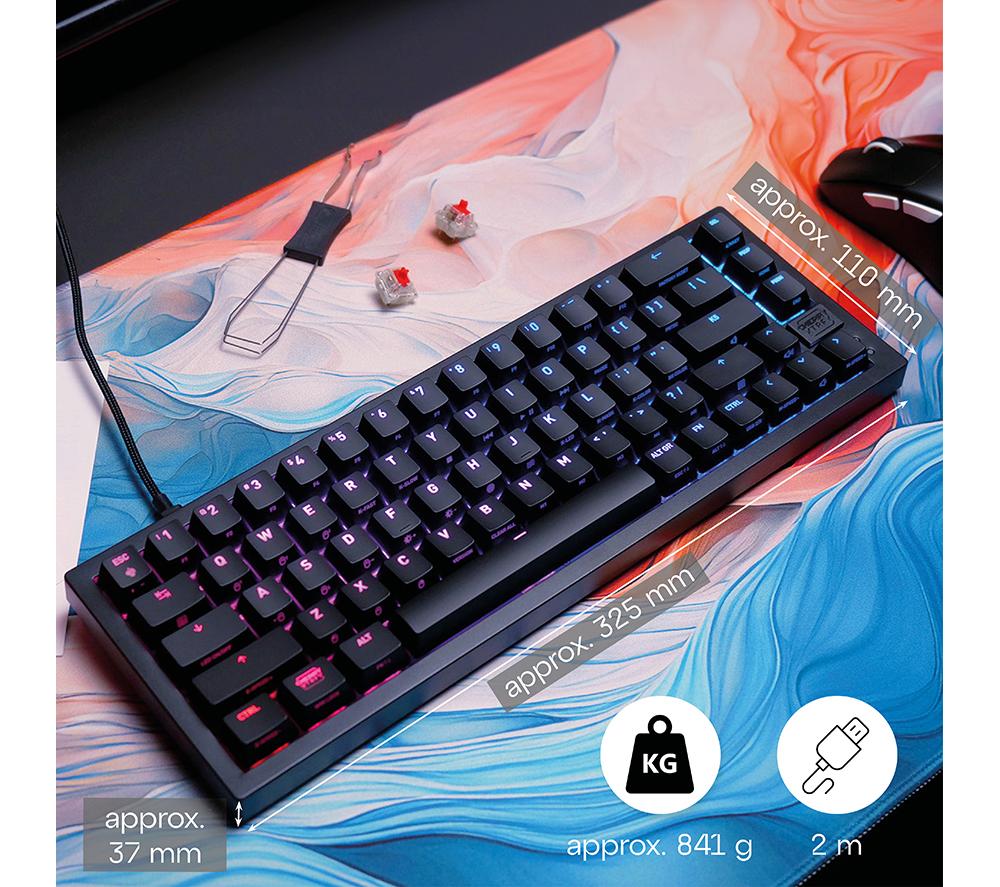 CHERRY XTRFY K5V2 Mechanical Gaming Keyboard & Northern Light Mouse Pad Bundle - Black image number 6 of 10