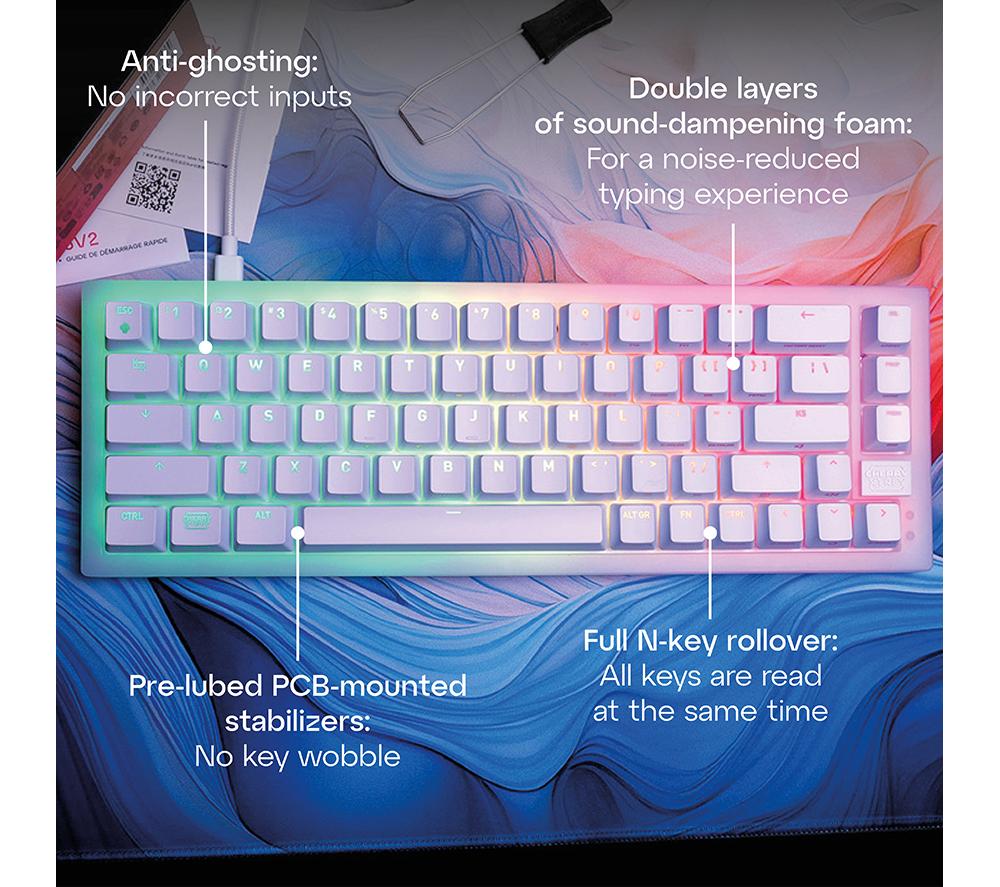 CHERRY XTRFY K5V2 Mechanical Gaming Keyboard & Northern Light Mouse Pad Bundle - Black image number 8 of 10