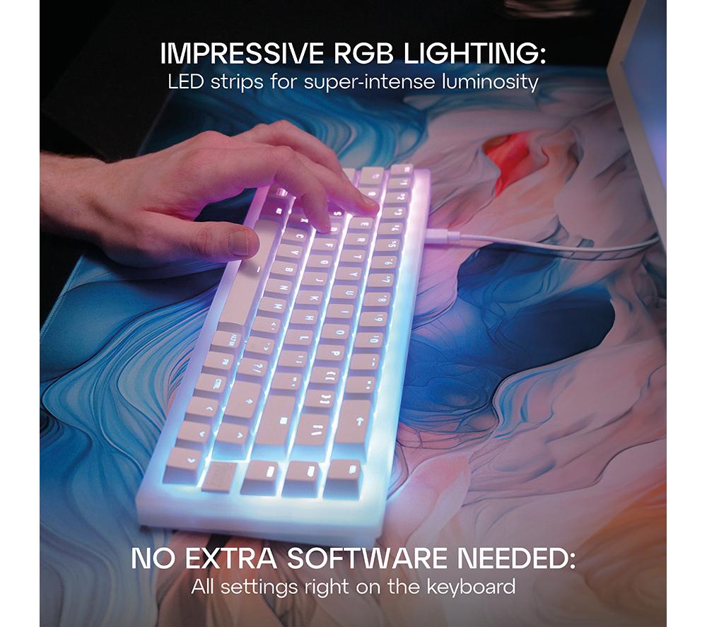 CHERRY XTRFY K5V2 Mechanical Gaming Keyboard & Northern Light Mouse Pad Bundle - Black image number 9 of 10
