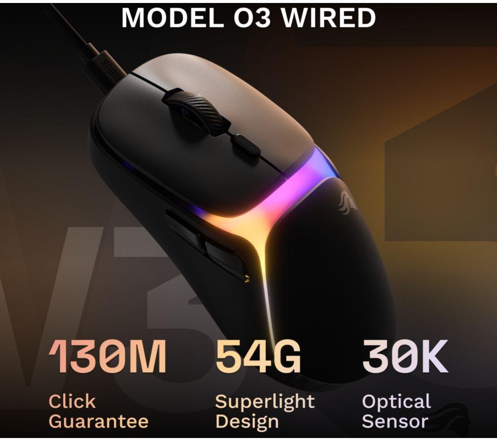 GLORIOUS Model O3 RGB Optical Gaming Mouse - Black image number 7 of 14