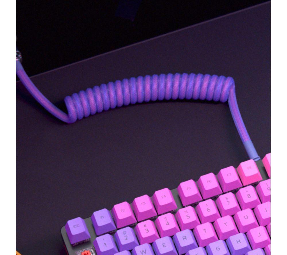GLORIOUS Coiled USB to USB Type-C Keyboard Cable - Nebula image number 6 of 6