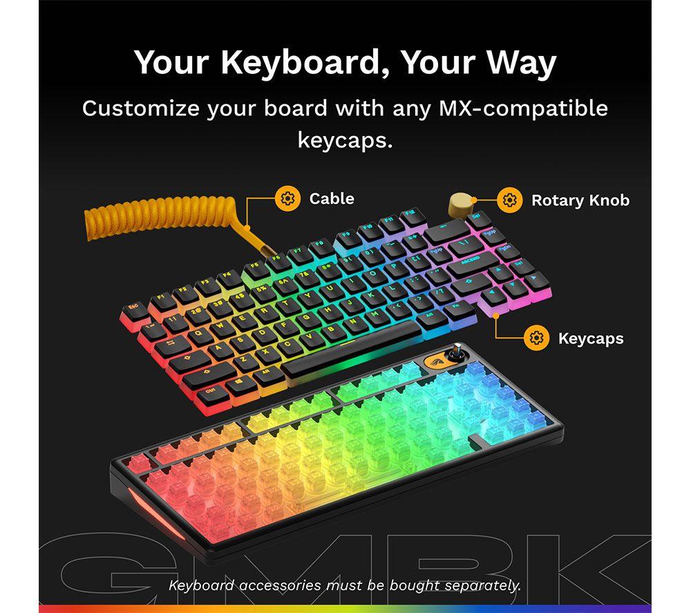 GLORIOUS GMBK 75% TKL Gaming Keyboard - Black image number 10 of 16