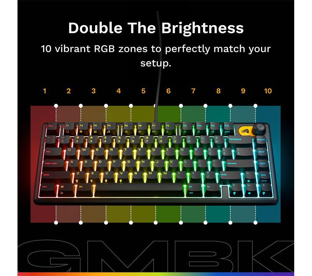 GLORIOUS GMBK 75% TKL Gaming Keyboard - Black image number 11 of 16